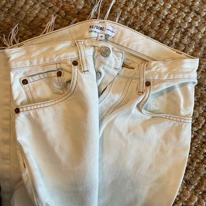 Re/Done White Flare Leg Jeans Size 28